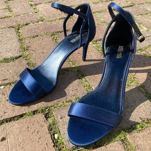 Michael Kors Navy Satin Heels